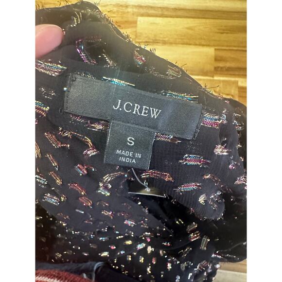 J. Crew Tie-neck blouse with rainbow Lurex - Picture 7 of 10